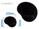 33927 - Tapis souris q-connect repose-poignet augmente confort facilement nettoyable