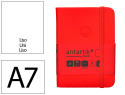 171171 - Carnet fermeture elastique antartik notes couverture rigide a7 papier uni ivoire 80 feuilles 80gr fsc coloris rouge