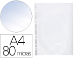 Q-Connect 34613 - Pochette q-connect polypropylène 8/100e perforée ouverture angle antistatique a4 210x297mm sachet 25 unités