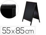 Liderpapel 54721 - Tableau sol noir liderpapel bois hôtellerie chevalet double face marqueur type craie 55x85x52cm