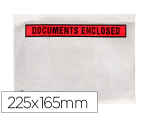 Q-Connect 156173 - Pochette documents ci-inclus q-connect auto-adhesive       transparente 225x165mm texte  anglais paquet 1000 unites