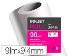 Clairefontaine 162362 - Papier clairefontaine plan extra blanc largeur 91mx914mm 90g application jet d'encre   qualite photo bobine